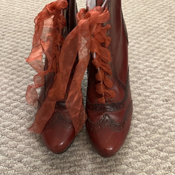 Hush Puppies Burgundy Lace-Up Boots - Picture 1 of 7
